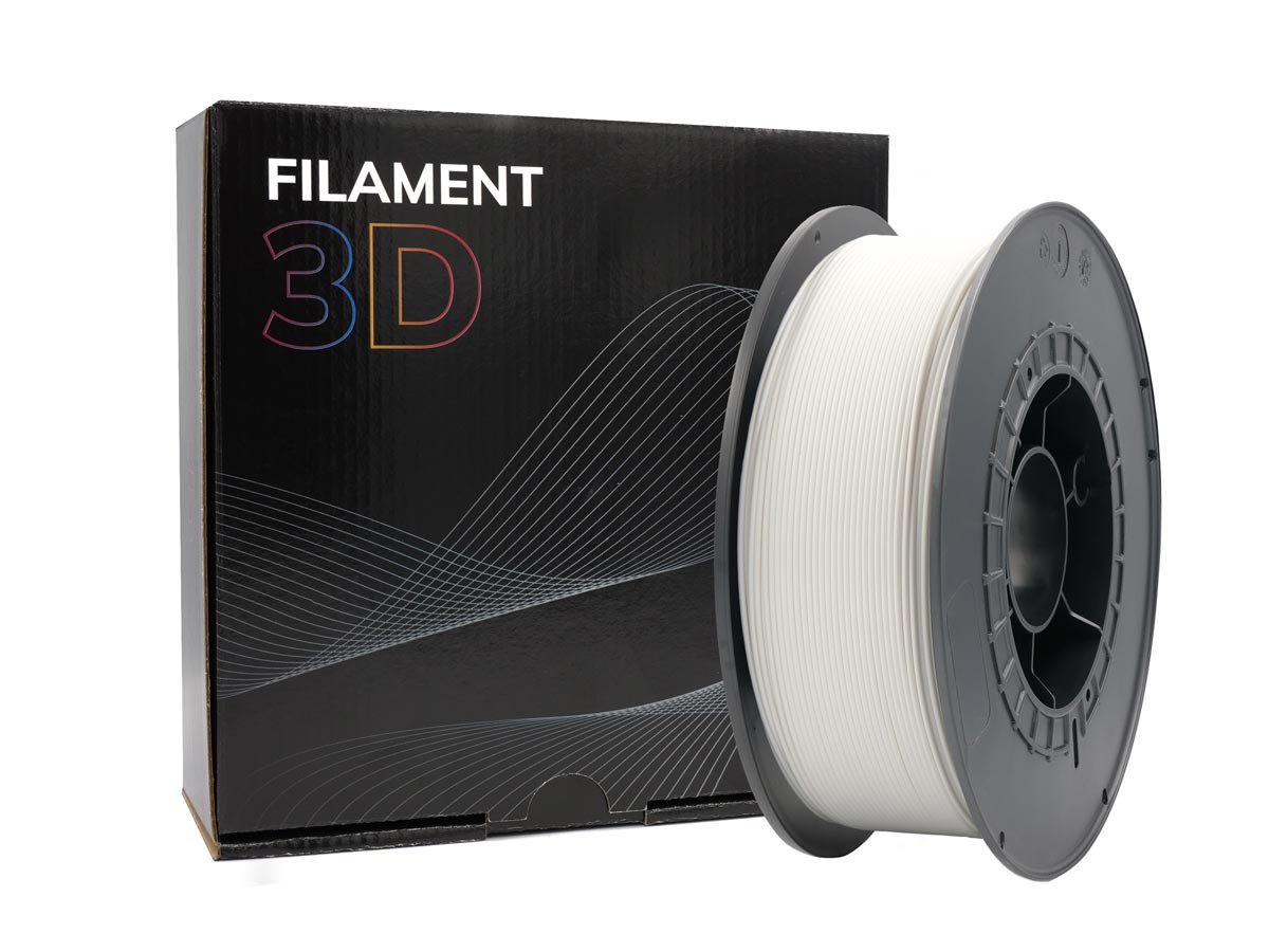 Filamento PLA 3D - Diametro 1,75 mm - Bobina 1 kg - Colore bianco