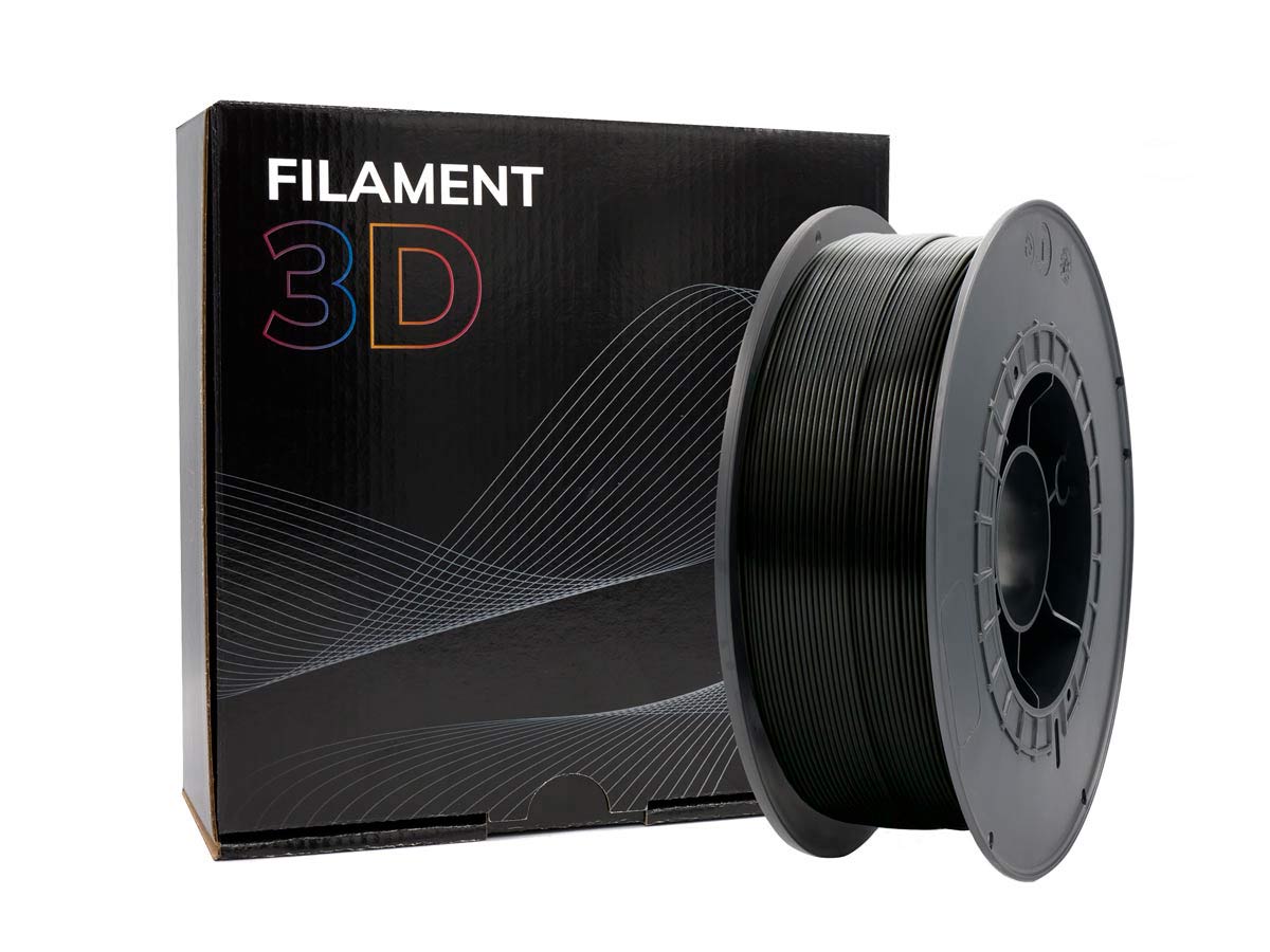Filamento PLA 3D - Diametro 1,75 mm - Bobina 1 kg - Colore nero