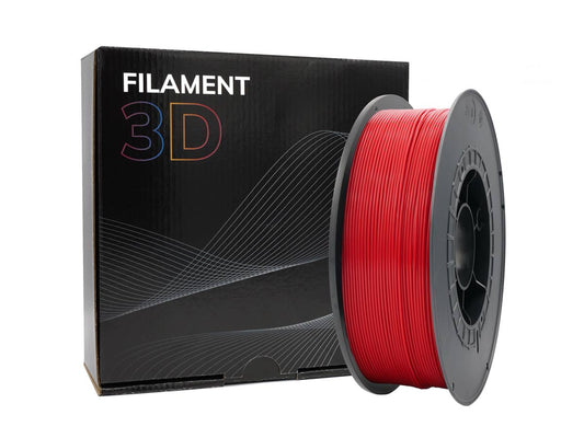 Filamento PLA 3D - Diametro 1,75 mm - Bobina 1 kg - Colore rosso